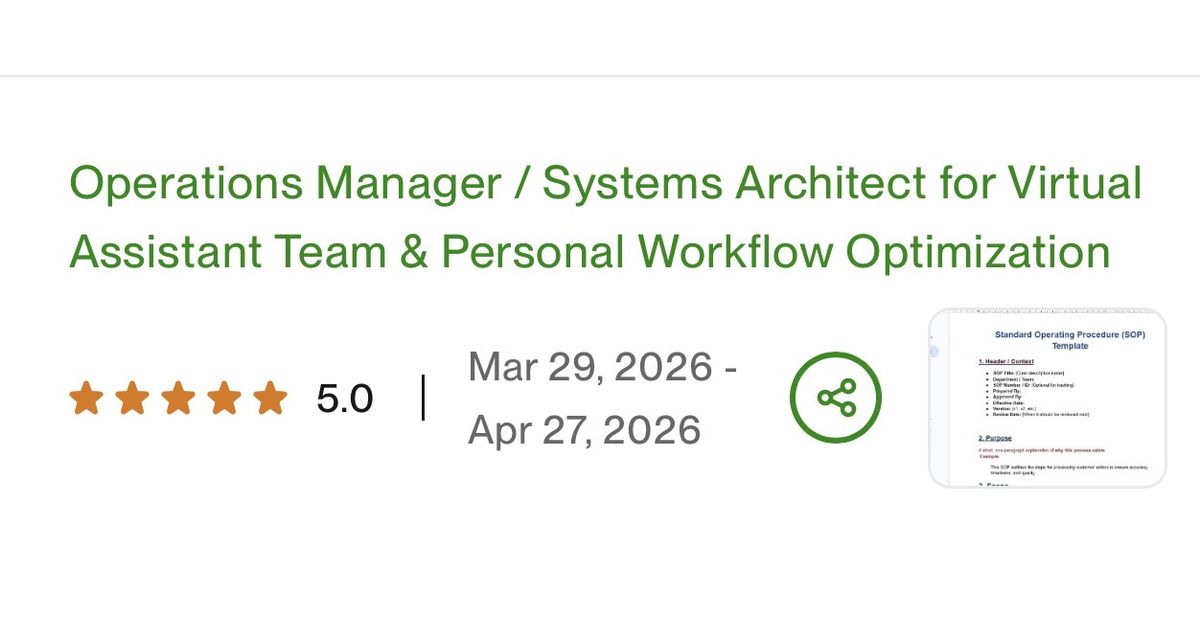 Upwork client review 1